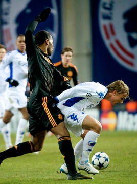 Pierre Bengtsson, Köpenhamn mot Didier Drogba, Chelsea