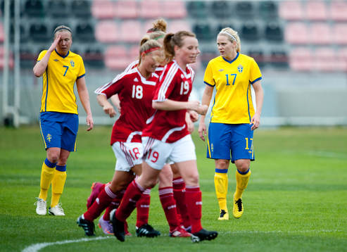 Sara Larsson, Lisa Dahlkvist, Sverige, depp. Danmark, jubel