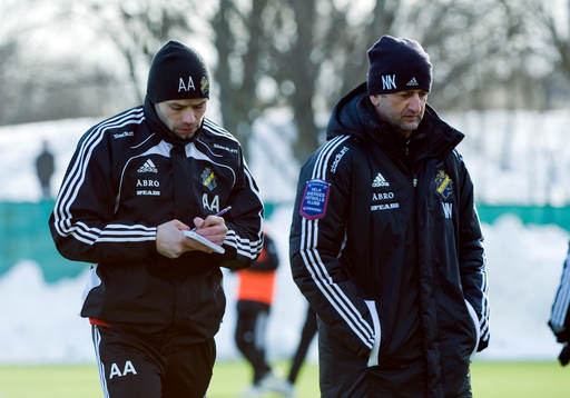 Andreas Alm, tränare och Nebojsa Novakovic, assisterande,