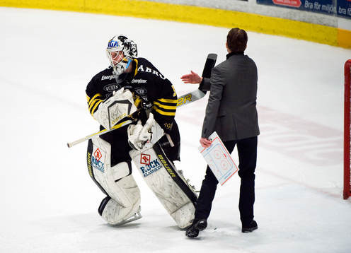 Viktor Fast, målvakt, AIK och Berglund Charles, tränare,
