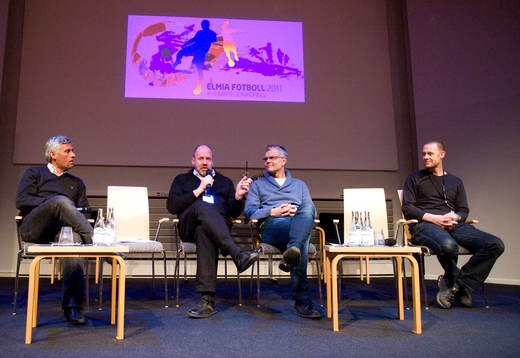 Paneldebatt med fr.v. Claes Eriksson, P-G Fahlström, Hans