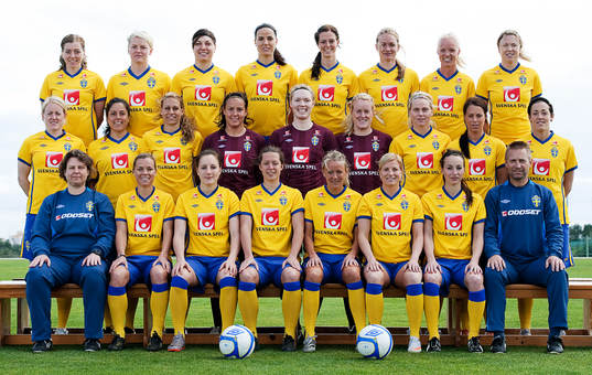 Övre raden från vänster: Linda Sembrant, Nilla Fischer,