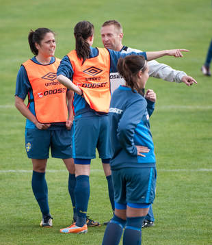 Madelaine Edlund, Lotta Schelin, Thomas Dennerby,