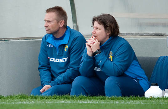 Thomas Dennerby, förbundskapten, Ann-Helene Grahm,