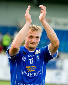 Fredrik Jensen, Trelleborg gjorde 3-2 på övertid, jubel