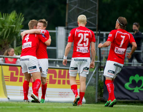 Erik Isralesson, Kalmar har gjort 1-0. Jubel