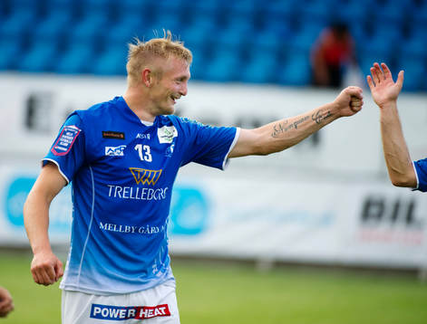 Fredrik Jensen, Trelleborg gjorde 3-2 på övertid, jubel