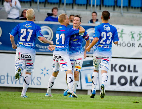 Kristian Haynes, Trelleborg gjorde 2-1 på straff, jubel