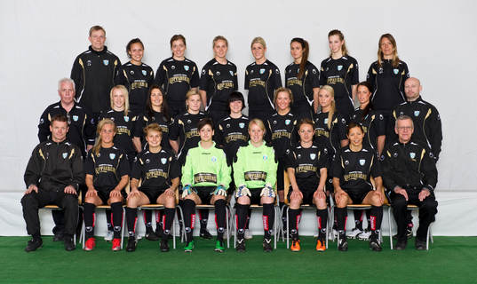 Bakre raden fr v: Lasse Svensson, lagledare, Catrine