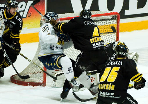 Kamil Piros, HV71 och Fredrik Svensson, AIK