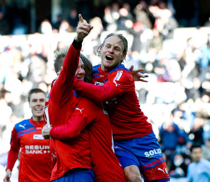 Marcus Nilsson, Erik Sundin, Helsingborg, jubel