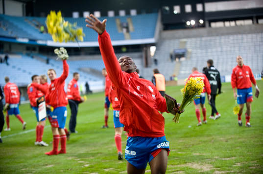 May Mahlangu, Helsingborg, Supercupen vinnare 2011, jubel
