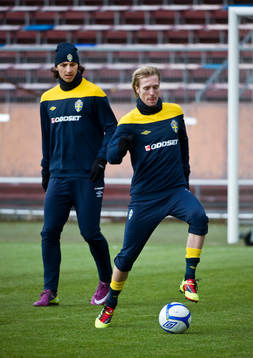 Zlatan Ibrahimovic och Christian Wilhelmsson