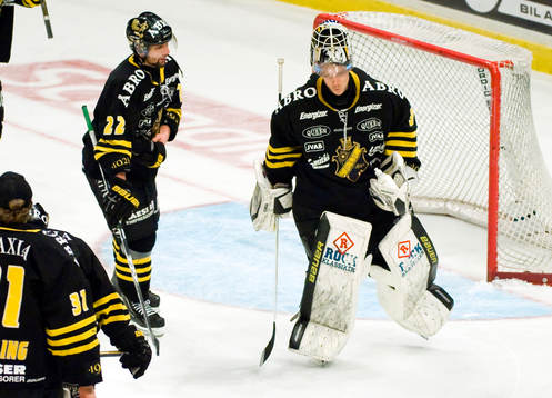 Richard Zednik och Viktor Fast, målvakt, AIK