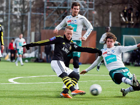 Daniel Gustavsson, AIK, Luca Bellisomo och Mason Trafford,