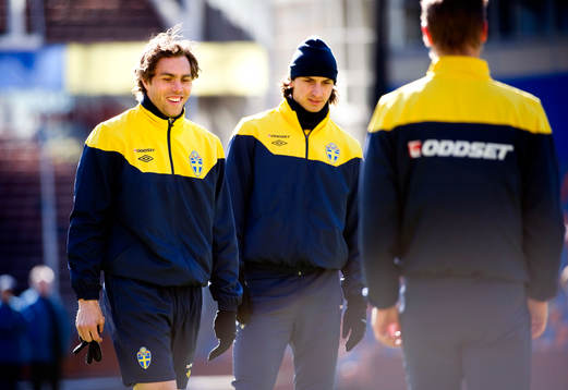 Johan Elmander och Zlatan Ibrahimovic