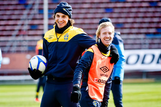 Zlatan Ibrahimovic och Christian Wilhelmsson