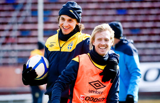 Zlatan Ibrahimovic och Christian Wilhelmsson