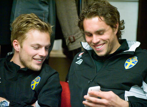 Sebastian Larsson och Johan Elmander, Sverige