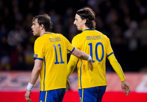 Johan Elmander och Zlatan Ibrahimovic