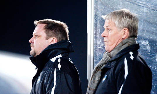 Roar Hansen, tränare och Karl-Gunnar Björklund,
