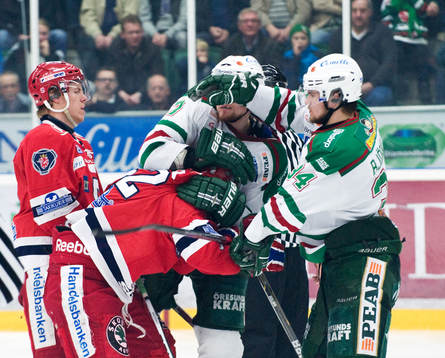 Yanick Lehoux, Södertälje, Henrik Björklund, Rögle, i