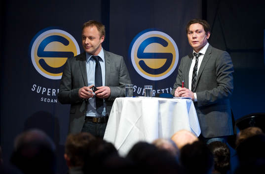 Anders Andersson och Niklas Jarelind, konferencierer
