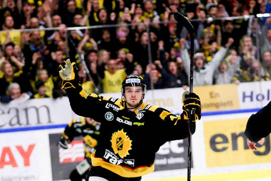 Tim Erixon, Skellefteå, gör 1-1, jubel