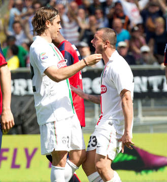 Alessandro Matri och Simone Pepe, Juventus, glädje, jubel