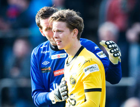 1-0, Kim Christiansen, målvakt, Elfsborg, tröstar