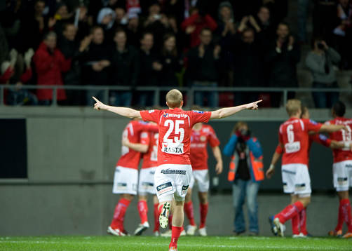 Tobias Eriksson, jubel, Kalmar
