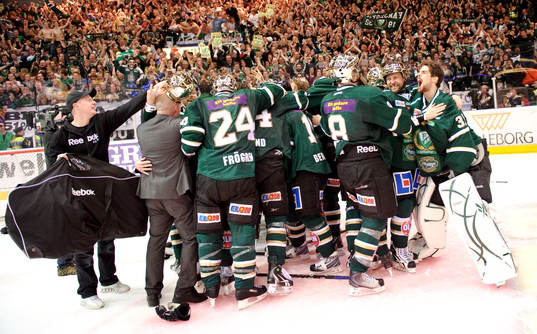 Färjestad, jubel, glädje. SM-guld, guld, Svenska Mästare