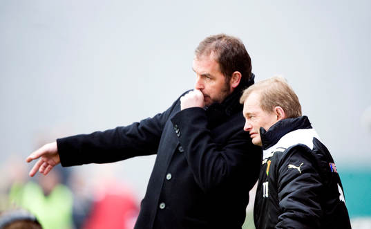 Alexander Axén och Kjell Pettersson, tränare, Gais