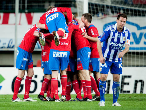 Alexander Gerndt, Helsingborg, gör 2-1, jubel, Stefan