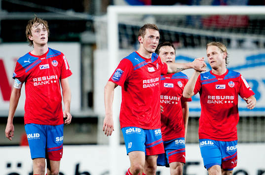 Alexander Gerndt, Helsingborg, gör 2-1, jubel