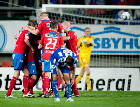 Alexander Gerndt, Helsingborg, gör 2-1, jubel, Stefan