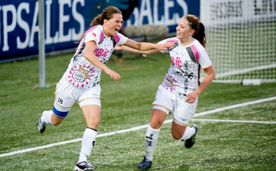 Sara Björk Gunnarsdottir, Malmö. Jubel vid 2-1