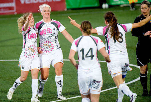 Sara Björk Gunnarsdottir, Malmö. Jubel. Frida Nordin och