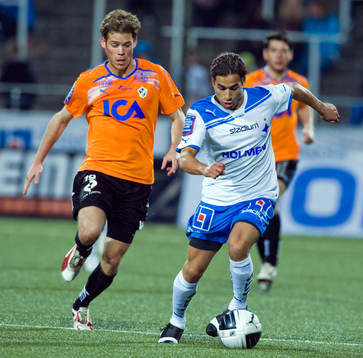 Emil Salomonsson, Halmstad och Riki Cakic, Norrköping