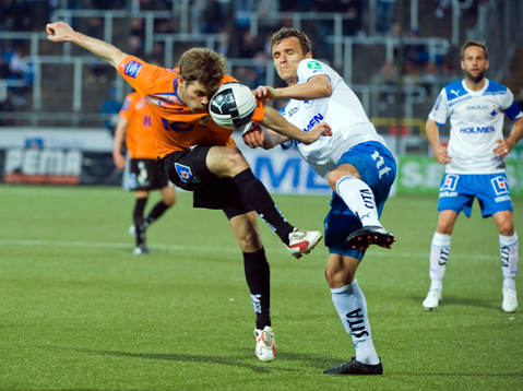 Emil Salomonsson, Halmstad och Sphetim Hasani,  Norrköping