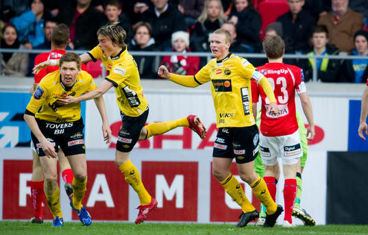David Elm, Lasse Nilsson, Oscar Hiljemark, Elfsborg jubel