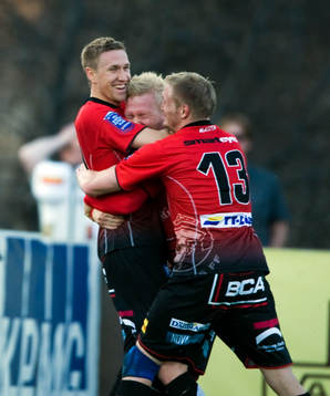 Marcus Pode, Mattias Adelstam och Fredrik Jensen, Trelleborg
