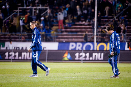 Jonas Olsson och Stefan Rehn, tränare Göteborg