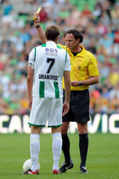 Andreas Granqvist, Groningen får gult kot, varning av