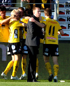 Magnus Haglund, tränare, Elfsborg, jubel
