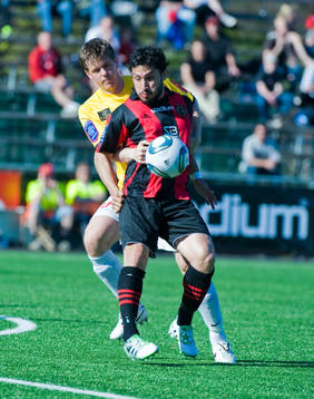 Daniel Johansson, Falkenberg och Pablo Pinones Arce,
