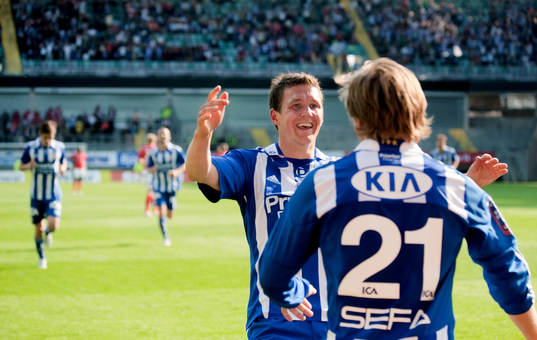 Niklas Bärkroth, IFK Göteborg, gör 2-0, jubel Hannes