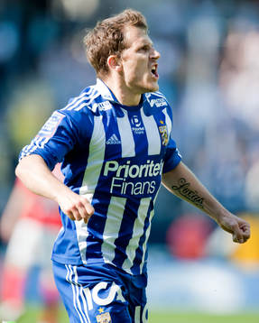 Tobias Hysén, IFK Göteborg, gör 1-0, jubel