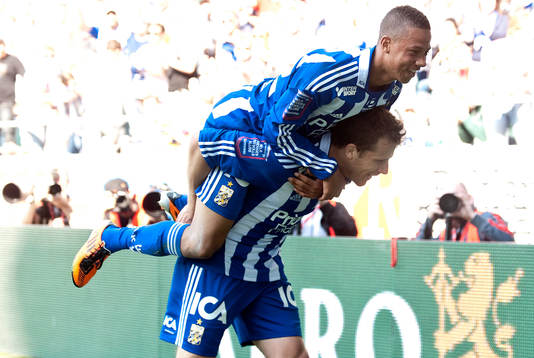 Tobias Hysén, IFK Göteborg, gör 1-0. Jubel Tobias Sana