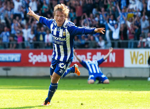 Niklas Bärkroth, IFK Göteborg, gör 2-0, jubel
